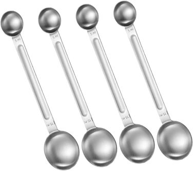 TOPBATHY 20-Piece Stainless Steel Measuring Spoons for Coffee, Tea, Tablespoons, Measuring Spoons, Baking Teaspoons, Sugar Spoons, Kitchen Measuring Spoons, Scoops for Canisters, Measuring Cups and Silver