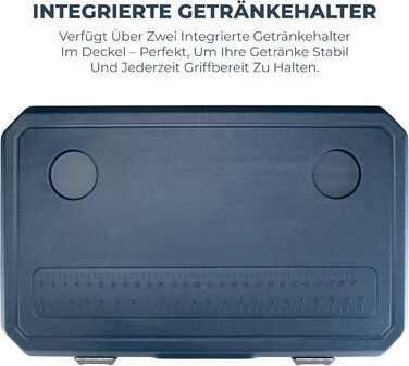 Subcold MOBI Rollkühlbox 70L: Ізольована сумка-холодильник на колесах для подорожей, авто, кемпінгу. PU-ізоляція, синій колір