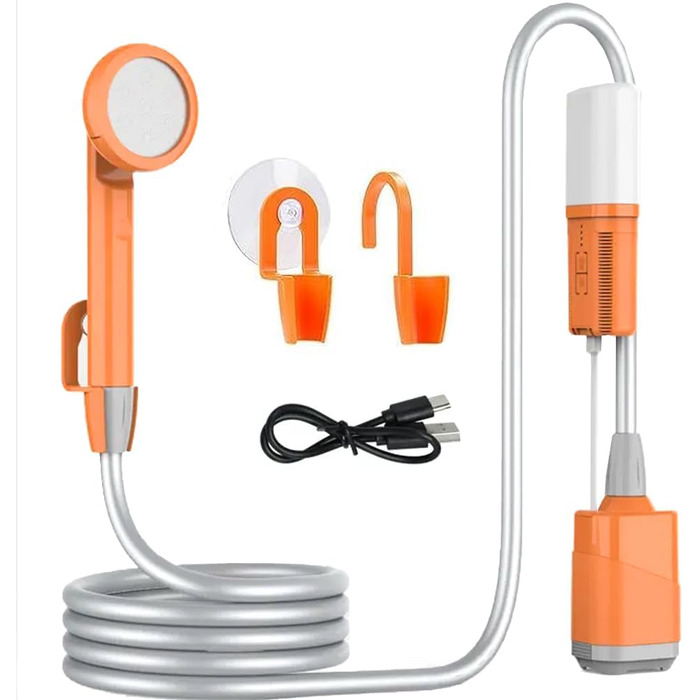 Портативна душова кабіна для кемпінгу Zooma з насосом, для відпочинку на природі, сад, вулиця, акумуляторна