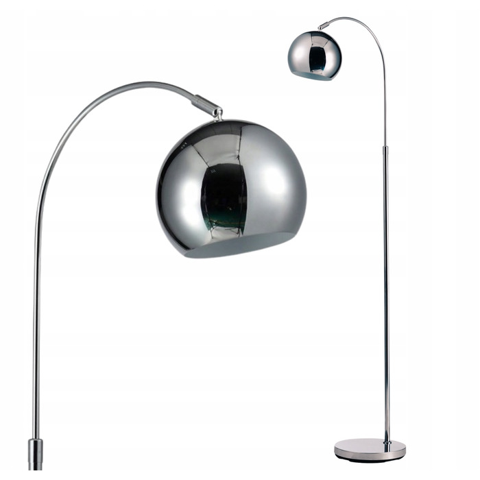 Підлогова лампа Krislamp Aura E27 40 Вт, срібляста