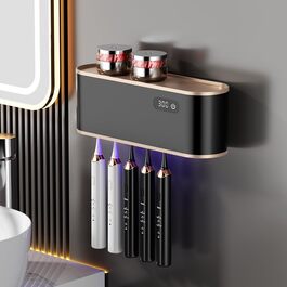 Електричний стерилізатор зубних щіток UV, USB-організатор для 5 щіток, чорний