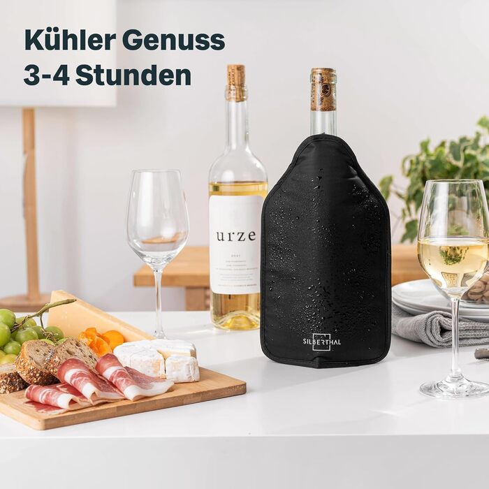 Weinmanschette für Flaschen 2er Set - Bottle Cooler Set for Wine, Prosecco & Champagne - Cooling Sleeve for On the Go