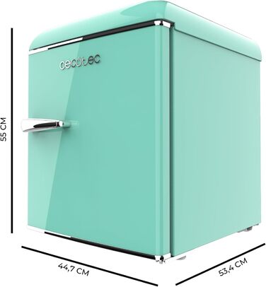Cecotec 45L Retro Mini Refrigerator - Bolero CoolMarket TT Origin Red - Compact Tabletop Fridge with Freezer Compartment