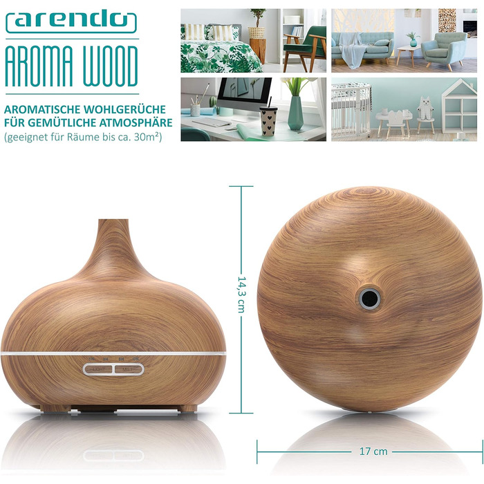 Зволожувач повітря 2,5 л тихий - 7 LED кольорів, 2 режими випуску пари, аромадифузор, для вітальні, дитячої кімнати, спальні - білий