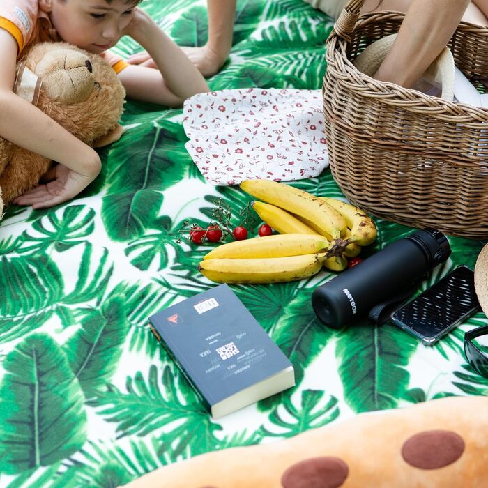 Плед для пікніка Meteor XXL водонепроникний, термоізольований (175x200 см, листя)