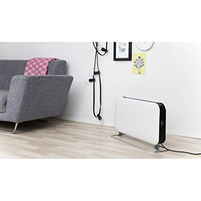 Електричний конвекторний обігрівач Mill MEC 2000W - 24-28 м², білий, з термостатом