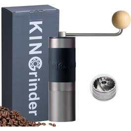 Ручний кавомолка KINGrinder K0 з прямою ручкою, 140 ступенів помелу, для Aeropress, French Press, Drip, 25 г