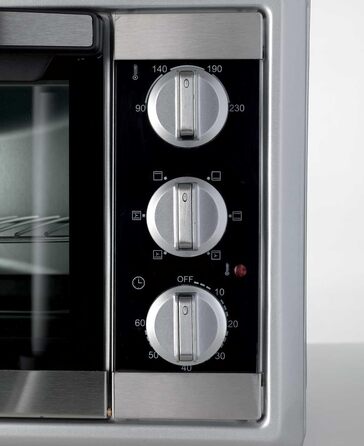 Електрична духовка Ariete 984 з конвекцією, нержавіюча сталь/пластик, срібно-чорна (30,5 x 35,5 x 27,5 см)