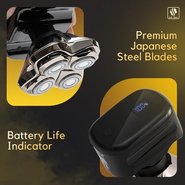 Електричний чоловічий верстат для гоління Skull Shaver Pitbull Gold PRO GX5 для обличчя та голови