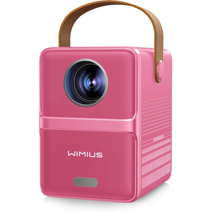 Портативний проєктор Mini Beamer 4K з WiFi 6, Bluetooth, Dolby Audio та підтримкою Netflix. Рожевий колір.