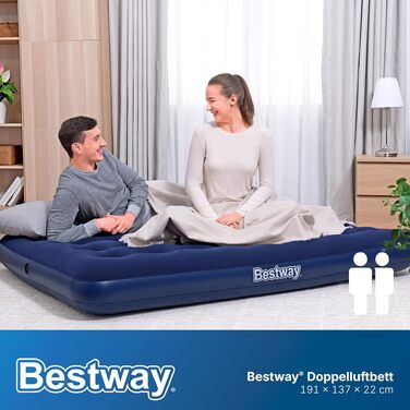 Повітряний матрац двоспільний Bestway Blue Horizon Double XL, 191 x 137 x 22 см, синій