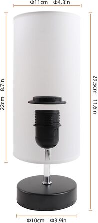 Настільна лампа 2 шт. з LED 6W, E27, 3 колірні температури, пам'ять, для спальні/вітальні