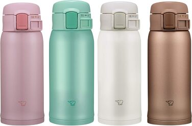 Zojirushi Stainless Steel Thermobecher - Insulated Flask, Leak-Proof, 355ml - Blue & Pearl Pink