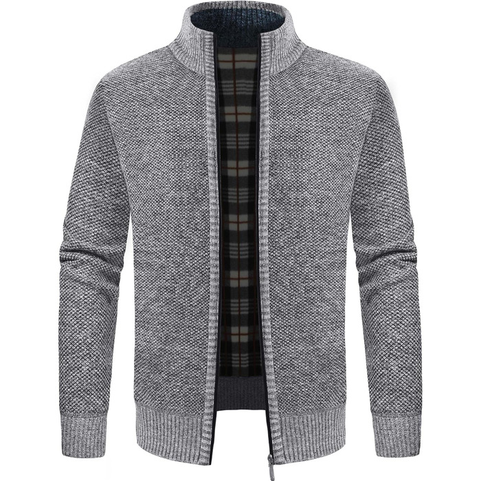 Чоловіча кардиган-кофта з флісу GLESTORE, сірий світлий, для стильного образу