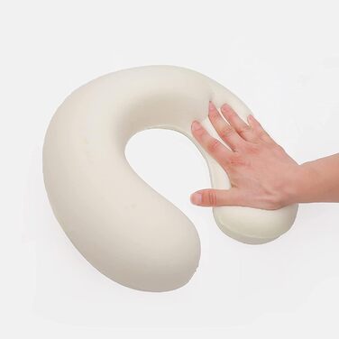 Подушка для шиї у літак/подорожі Memory Foam, підтримка шиї, зручна та легка, Quick Pack, для кемпінгу та сну (Чорний)