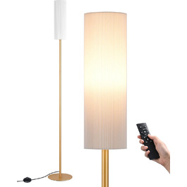 LED торшер Edishine для вітальні та спальні, 165 см, з пультом, диммування, 3 колірні температури (3000K-6000K), золото, E27