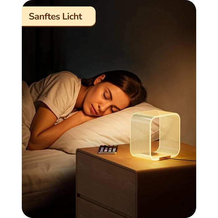 LED настільна лампа EDISHINE: сучасна лампа для спальні та вітальні, золота, з лазерним різьбленням, акрил, алюміній, 3000K, 4W