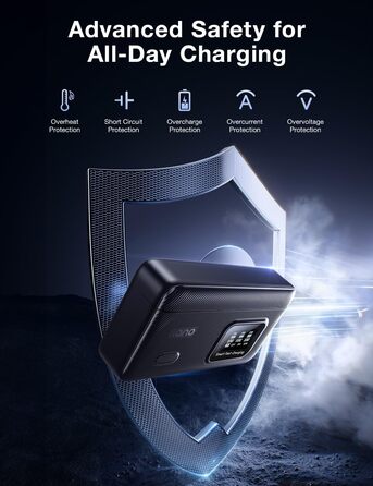 Зарядний пристрій LLANO AC3 30W з 3 акумуляторами 1950mAh для DJI Osmo Action 6/5 Pro/4/3 & Osmo 360, трьохпортовий, PD-зарядка, LED-дисплей, портативний кейс