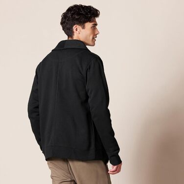 Чоловіча в'язана жилетка Amazon Essentias з капюшоном та коміром-шарфом (M, Чорний)