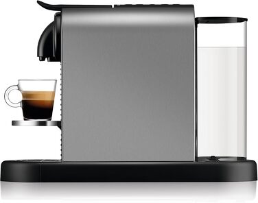 Капсульна кавомашина Nespresso De'Longhi CitiZ Platinum EN220.T, 4 розміри чашок, 19 бар, 1260 Вт, титановий колір