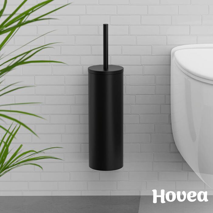 Набір щіток для унітазу Hovea (2 шт.) - чорний - силікон та метал - кріплення на стіну без свердління