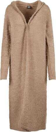 Кардиган жіночий з капюшоном та пір'ям Urban Classiс, чорний (XS, Softtaupe)