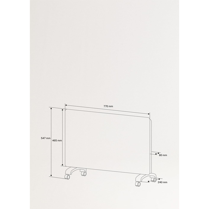 Електричний конвектор CREATE/WARM Crystal 2000W з WiFi, скло, пастельно-рожевий, LED-touchscreen, 2 режими