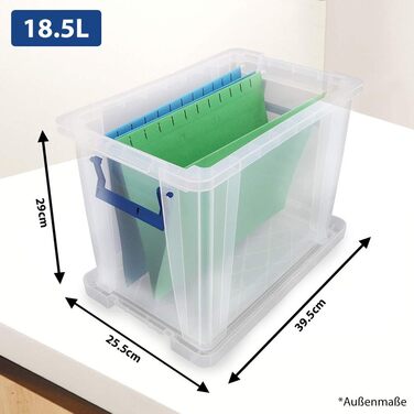 Велика пластикова коробка для зберігання з кришкою BANKERS BOX ProStore, 18,5 л, 30x58x38,5 см