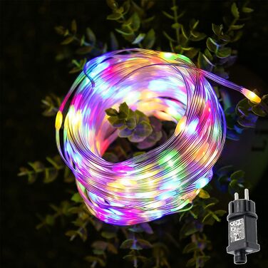 Гірлянда світлодіодна MOLVCE 10м, 100 LED, тепле біле світло, 8 режимів, вологостійка, з таймером, для декору приміщень та саду