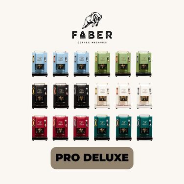 Кавова машина FABER Pro Deluxe для ESE-подушечок 44 мм, хром, латунний прес, матова чорна
