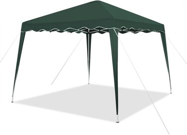 Foldable Pavilion 3x3m incl. Bag | Water-resistant, UV 50+ Protection | Pop-Up Tent, Foldable Pavilion Garden Tent, Party Tent, Capri | Click System Metal Frame (Green)