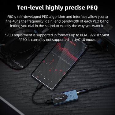 FiiO KA17 Портативний USB DAC Аудіо Hi-Fi Декодер, Dual ES9069Q PCM768 DSD512 3,5/4,4 мм Вихід для Android iOS Mac Win10 (Чорний)