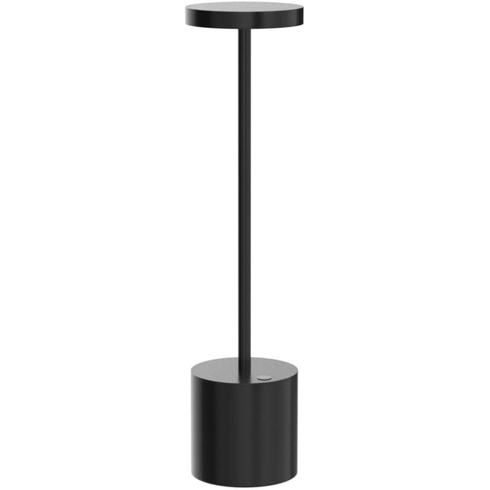 LED-лампа Hapfish настільна акумуляторна з пультом, чорна. Алюміній, 3 режими, регулювання яскравості. Для столу, балкону, нічника.