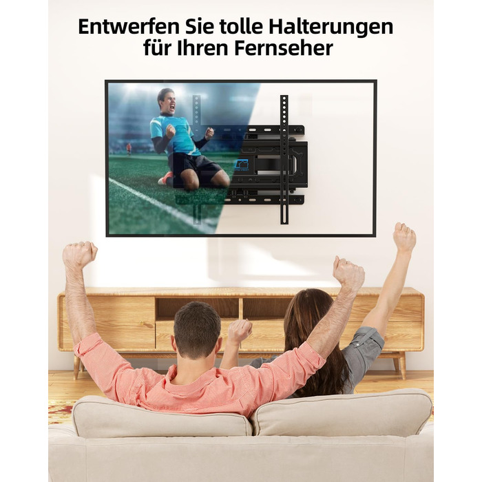 Кріплення для телевізора HOME VISION HV6401: поворотне та нахильне, для телевізорів 26-65 дюймів, універсальне, VESA 400x400, до 60 кг