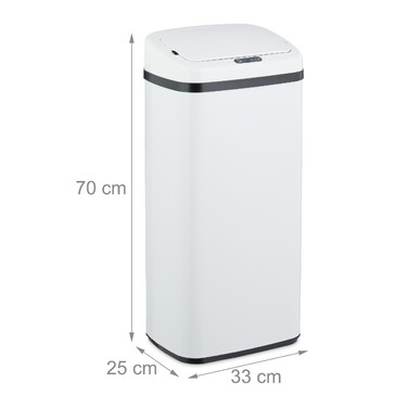 Relaxdays White Sensor Trash Can