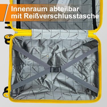 Чемодан Ribelli Handgepäck, 70л, жорсткий, з телескопічним ручками та TSA-замком, на 4 колесах, комплект L-XL-XXL