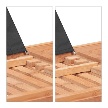 Relaxdays Bathtub Shelf with Black Organizer