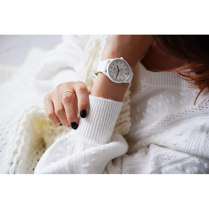 Жіночий годинник Ice-Watch Ice Solar Power Nature білий, силіконовий ремінець, Medium (40 мм)