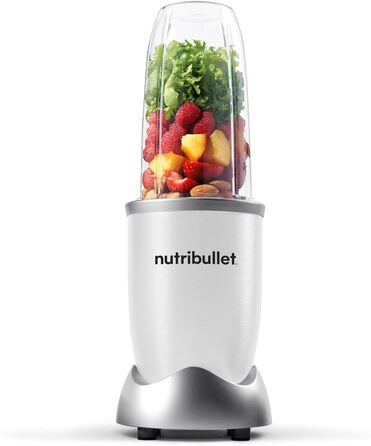 NutriBullet Pro, 900 Watt power, Easy and quick to use, Compact, Easy to clean, With 700 ml cup, Smoothie mixer, Smoothie Maker, Electric mixer, NB904W White Basic Package