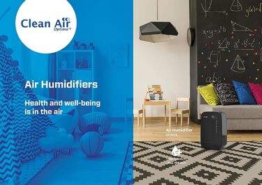 Зволожувач повітря з іонізатором та ароматерапією Clean Air Optima CA-607B Smart (Чорний) - продуктивність 480 мл/год, об'єм резервуару 5,5 л, для приміщень до 65 м²