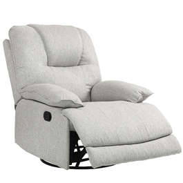 HOMCOM Recliner TV Chair with Reclining Function, Footrest, TV Chair with Pocket Spring, Linen Look, Armchair for Living Room, Grey | Aosom