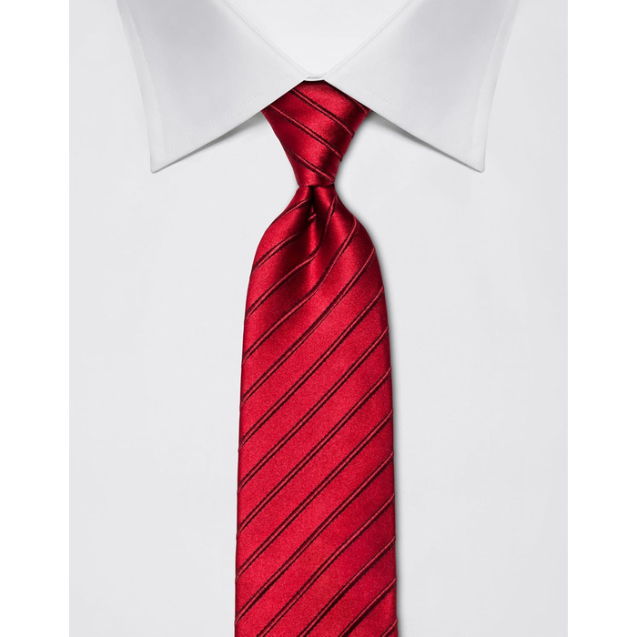 Краватка чоловіча Vincenzo Boretti, шовк, бордовий, в смужку, 8 см, для костюма та сорочки, діловий стиль, весілля