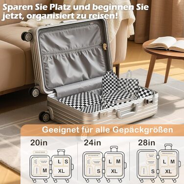 Набори для організації багажу VnioLife: 8 шт. Компресійні куби для подорожей, сумки-органайзери для валізи, рюкзака (Блакитний)