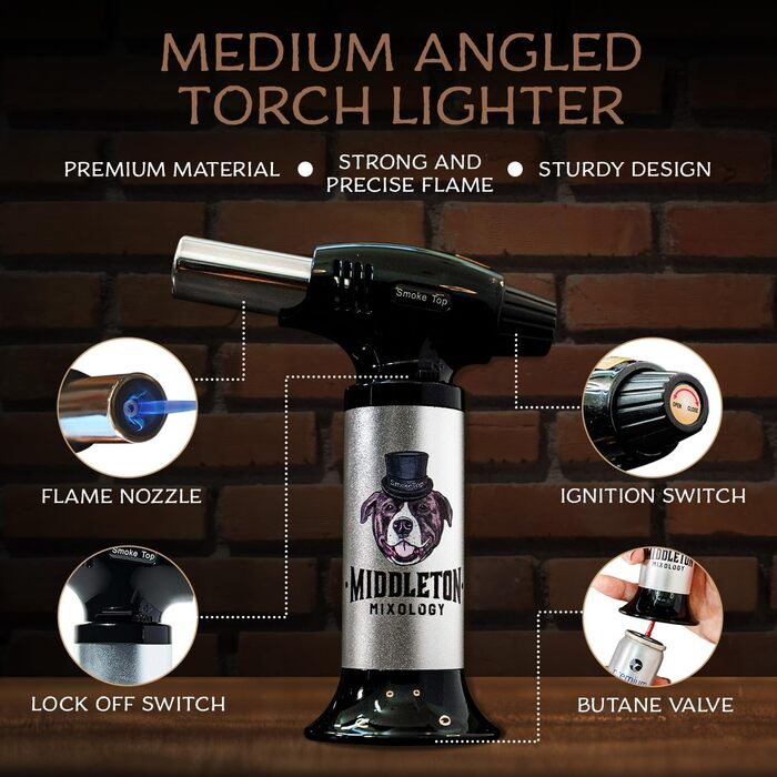 Набір для копчення коктейлів SmokeTop з чіпсами для вишні, гікорі, клена та дуба - для коктейлів, віскі та бурбону