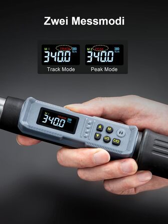 Цифровий шуруповерт з моментом, 2.66-53.1 In-lbs/ 1/4'' Drive, 17-340Nm, з індикатором крутного моменту, звуковим сигналом та LED-дисплеєм, 27 в 1