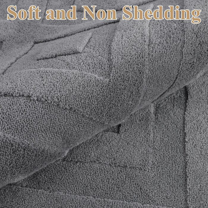 Килимок для вітальні SHACOS з коротким ворсом, сірий, 120 x 160 см. Геометричний килим з 3D ефектом, антиковзаюча підкладка, для спальні, їдальні