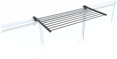 Сушарка для білизни Foxydry Duo для балкона та тераси, нержавіюча сталь/алюміній, антрацит, 102 см