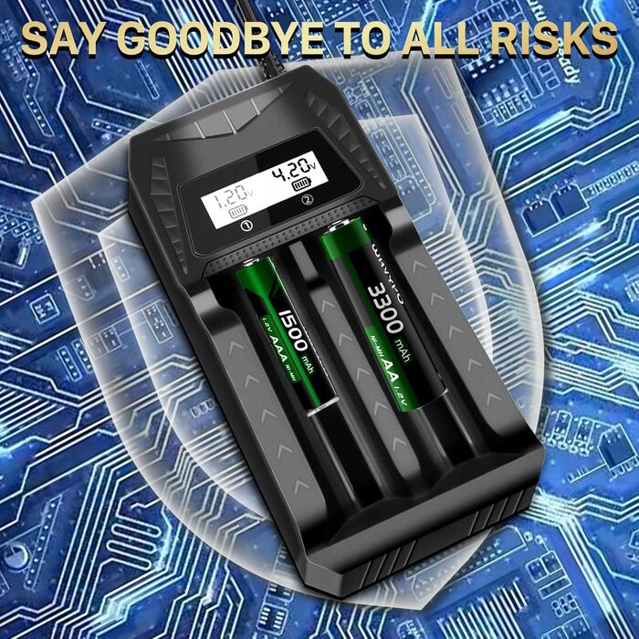 Зарядний пристрій для акумуляторів 18650 з LCD дисплеєм, 12 слотів, універсальний, швидка зарядка для 26650, 16340, 14500, 18350, 18500 AA AAA (тільки зарядний пристрій)