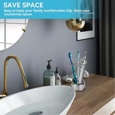 Toothbrush holder, stainless steel, toothbrush holder for bathroom, toothpaste holder, stand, toothbrush holder for bathroom