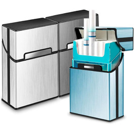 Алюмінієве етоу для сигарет (3 шт.) - срібляне, сіре, синє